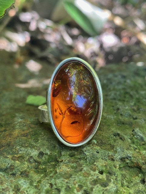 Cognac Amber Ring