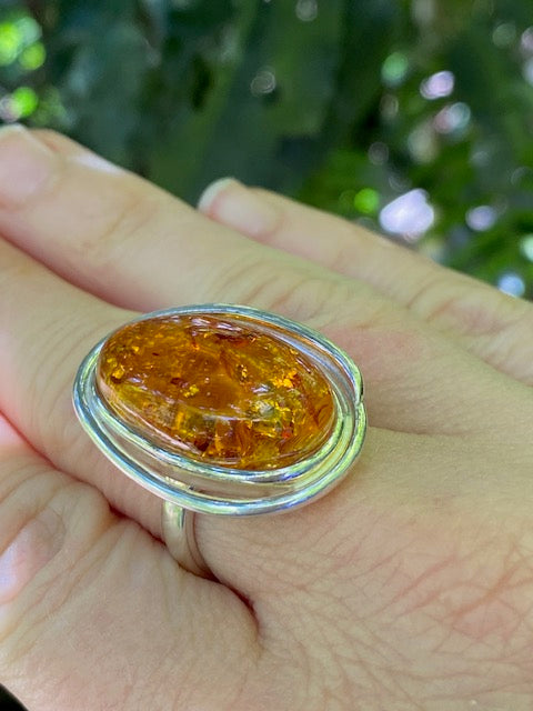 Cognac Amber Ring