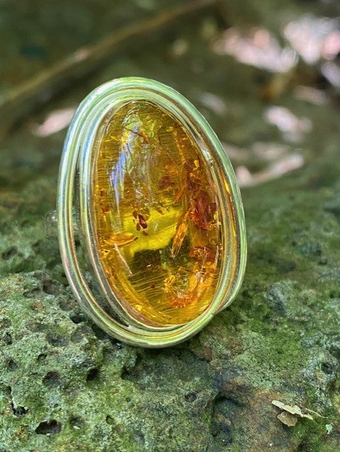 Cognac Amber Ring