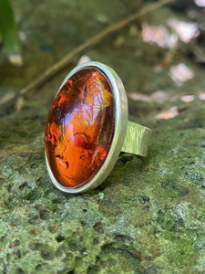 Cognac Amber Ring