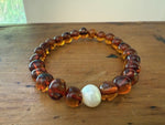 Load image into Gallery viewer, Amber and Pearl Bracelet
