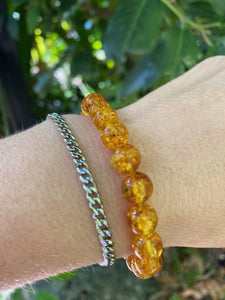 Sunshine Bead Amber Bracelet