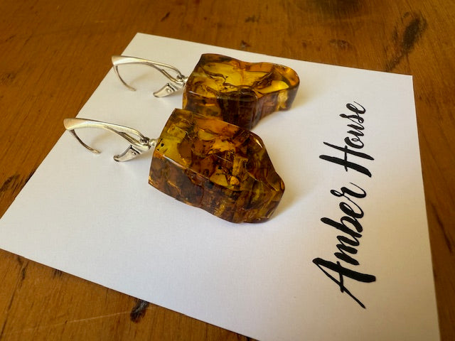 Sparkling Amber Earrings