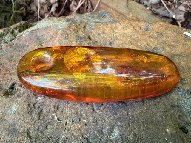 Golden Amber Stone Necklace