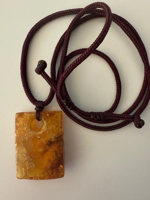 Strength Amber Stone Necklace