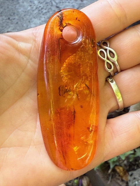 Golden Amber Stone Necklace