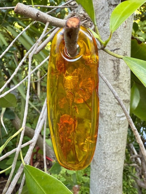 Golden Amber Stone Necklace