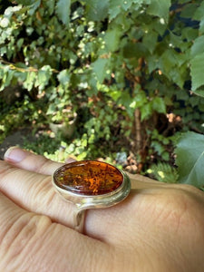 Cognac Amber Ring