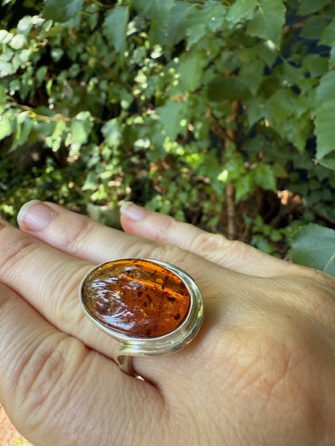 Cognac Amber Ring