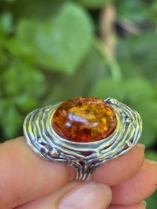 Cognac Amber Ring