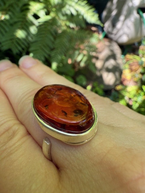 Cognac Amber Ring