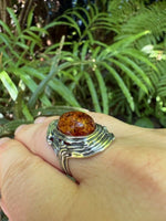 Load image into Gallery viewer, Cognac Amber Ring
