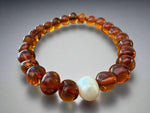 Load image into Gallery viewer, Amber and Pearl Bracelet
