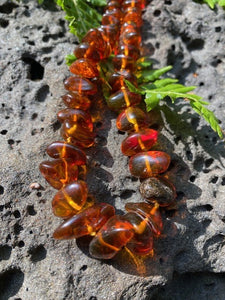 Cognac Long Amber Necklace