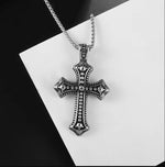 Load image into Gallery viewer, Men&#39;s Black cross necklace
