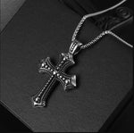 Load image into Gallery viewer, Men&#39;s Black cross necklace
