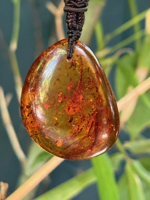 Men's Amber Stone Necklace