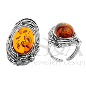 Cognac Amber Ring