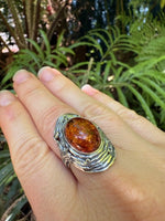 Load image into Gallery viewer, Cognac Amber Ring
