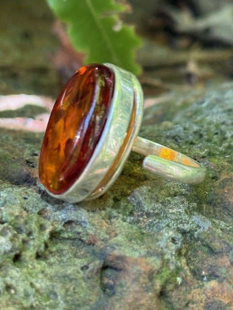 Cognac Amber Ring