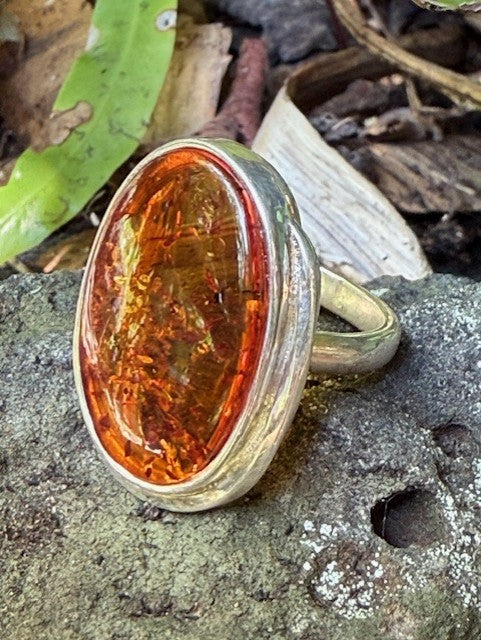 Cognac Amber Ring