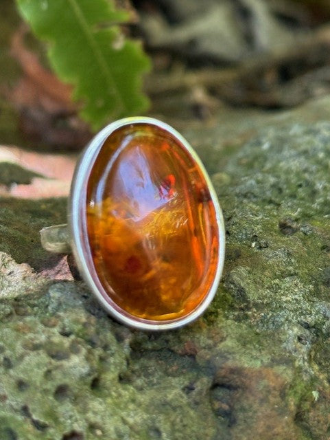 Cognac Amber Ring