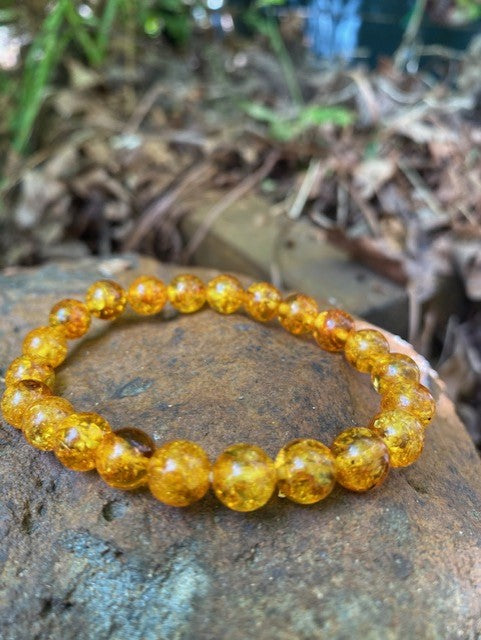 Sunshine Bead Amber Bracelet