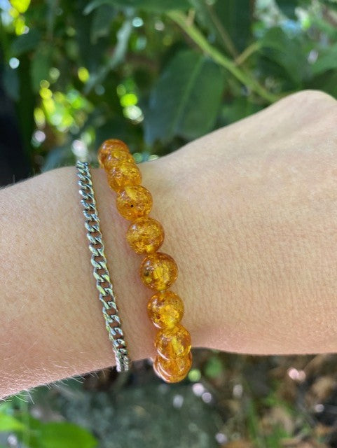 Sunshine Bead Amber Bracelet