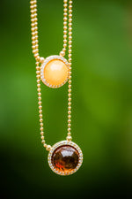 Load image into Gallery viewer, STERLING SILVER NECKLACE WITH AMBER - Amber House 

