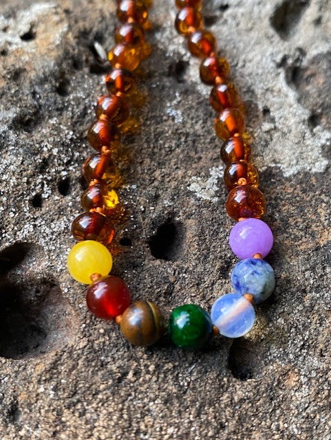 Cognac Amber necklace - Amber House 